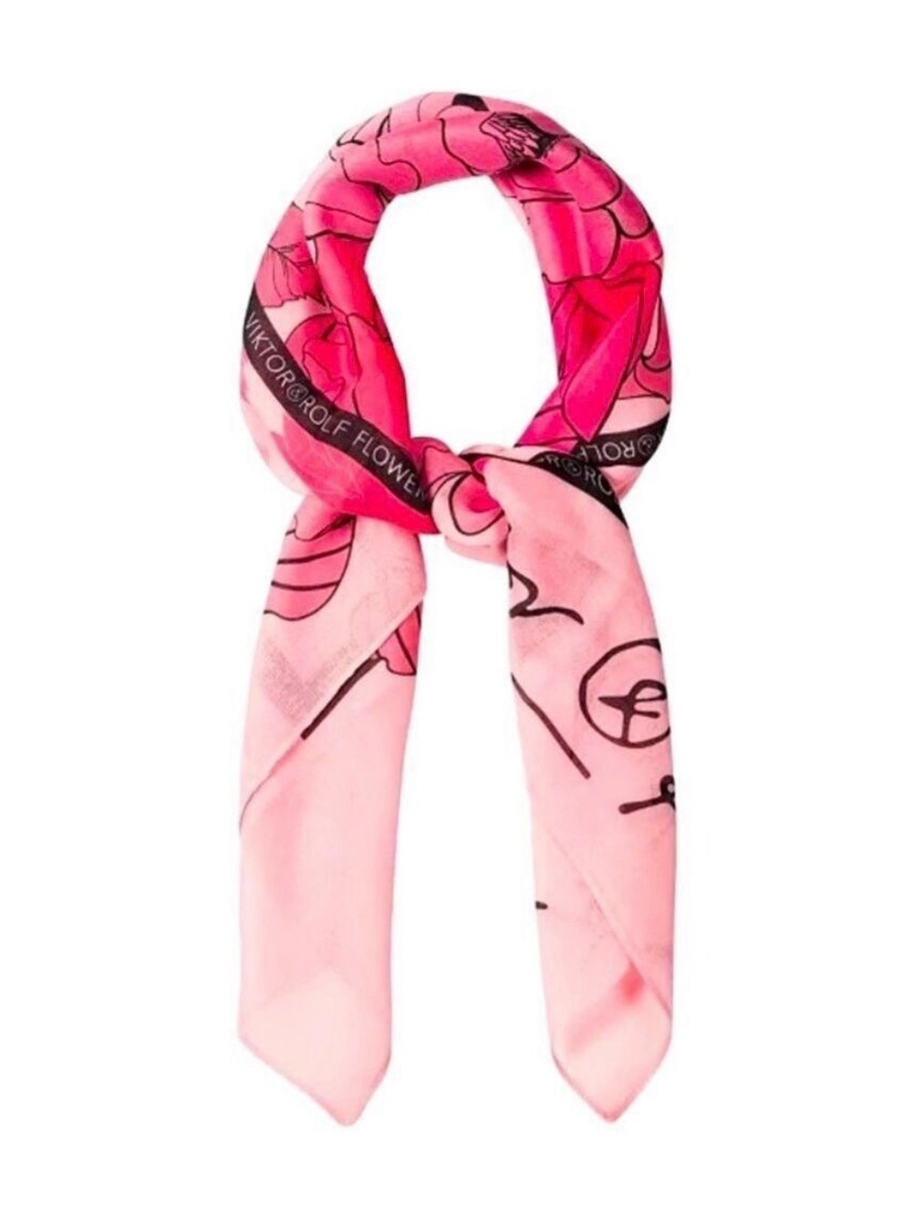 Viktor & Rolf Pink Floral Scarf NEW